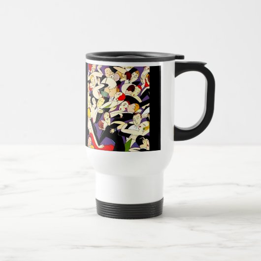 ヴィンテージ踊りカップル トラベルマグ (右)