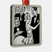 ヴィンテージ踊りカップル メタルオーナメント (右)