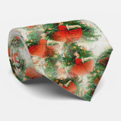 ヴィンテージ踊りガールのまわりにザクリスマスツリー ネクタイ (ロール)