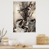 ヴィンテージ踊りガールズインガーデンバイラッカム ポスター (キッチン)