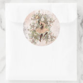 ヴィンテージ踊りジプシーフローラミックスとマッチ ラウンドシール (バッグ)