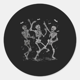ヴィンテージ踊りスケルトンハロウィーンスケルトンダンシン ラウンドシール