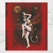 ヴィンテージ踊りデビルレディーワインラベル ワインラベル (シングルラベル)