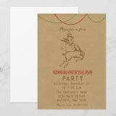 ヴィンテージ踊りトインデアホリデーパーティー招待状 招待状 (正面/裏面)