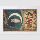 ヴィンテージ踊りハロウィーンデビルスウィッチ&パンプキン 薄葉紙 (正面)