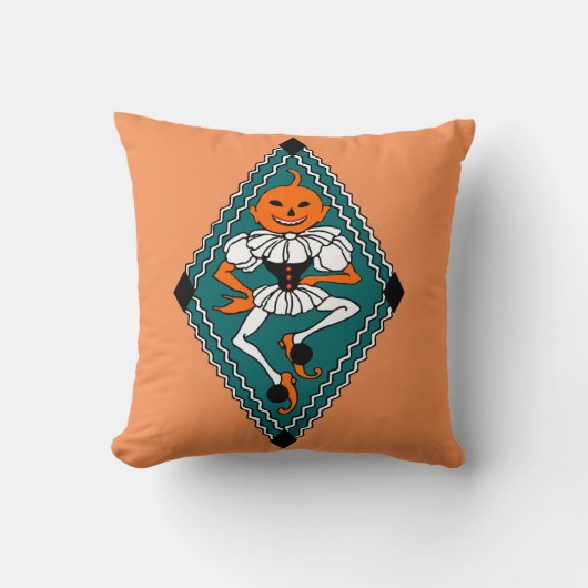ヴィンテージ踊りパンプキンレディ | スクエア装飾用クッション クッション (正面)