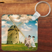 ヴィンテージ踊りフラワーガールズアンドウィンドミル キーホルダー (裏面)