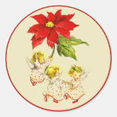 ヴィンテージ踊りベビーエンジェルス ラウンドシール (正面)