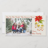 ヴィンテージ踊りベビーエンジェルフォトカード シーズンカード (正面)