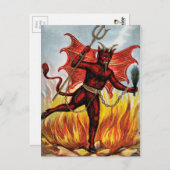 ヴィンテージ踊り悪魔 ポストカード (正面/裏面)