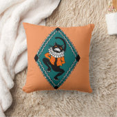 ヴィンテージ踊り猫 | スクエア装飾用クッション クッション (ブランケット)