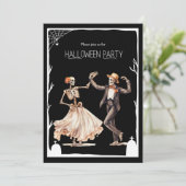 ヴィンテージ踊り骨格大人ハローウィンパーティ 招待状 (スタンド正面)