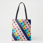 ヴィンテージ車がアートを集ポップ・アートのめる トートバッグ (正面)