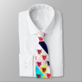 ヴィンテージ車がアートを集ポップ・アートのめる ネクタイ (タイ)