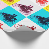 ヴィンテージ車がアートを集ポップ・アートのめる ラッピングペーパー (角)