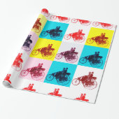 ヴィンテージ車がアートを集ポップ・アートのめる ラッピングペーパー (アンロールド)