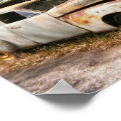 ヴィンテージ車とガレージ、ポスター ポスター (角)