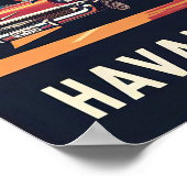 ヴィンテージ車とキューバ旅行クラシックのポスター ポスター (角)