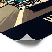 ヴィンテージ車とキューバ旅行クラシックのポスター ポスター (角)