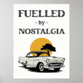 ヴィンテージ車のイラストレーション。 ポスター (正面)