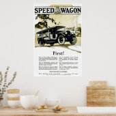ヴィンテージ車のオリジナルREOスピードワゴン ポスター (キッチン)