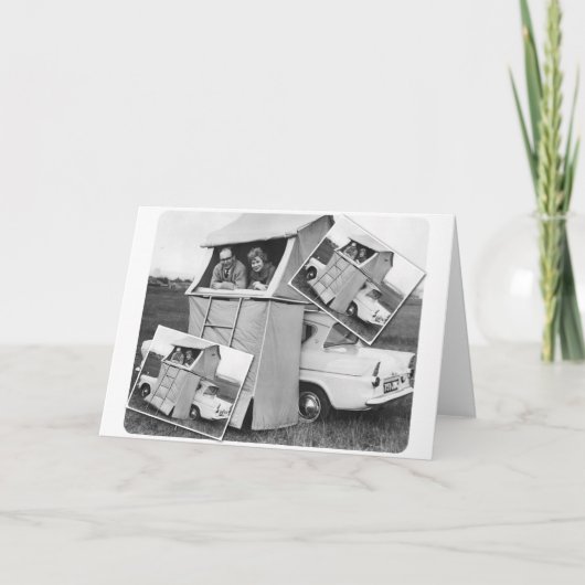 ヴィンテージ車のキャンプのキャラバン カード (正面)