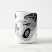 ヴィンテージ車のグラフィックキャラチャーイメージマグカップ モーフィングマグカップ (中央)