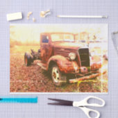 ヴィンテージ車のティッシュデコパージュ3 薄葉紙 (クラフト)