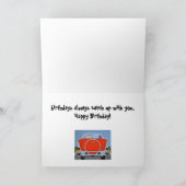 ヴィンテージ車のバースデー・カード カード (内部)