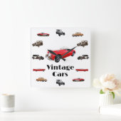 ヴィンテージ車の壁時計 スクエア壁時計 (ホーム)