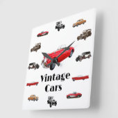 ヴィンテージ車の壁時計 スクエア壁時計 (傾斜)