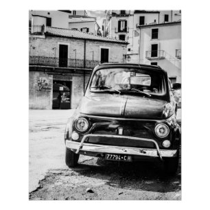 ヴィンテージ車の完全なポスター フィアット500% pipe%イタリア ポスター