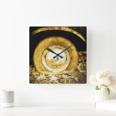 ヴィンテージ車の旧クラシック輪 スクエア壁時計 (ホーム)