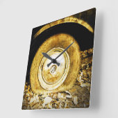 ヴィンテージ車の旧クラシック輪 スクエア壁時計 (傾斜)