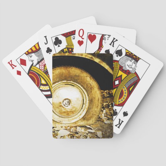 ヴィンテージ車の旧クラシック輪 トランプ (裏面)