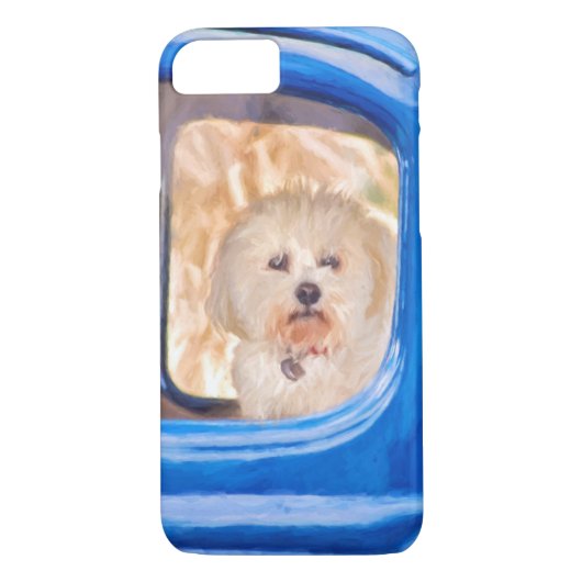 ヴィンテージ車の窓にビチョンフリーズ Case-Mate iPhoneケース (裏面)