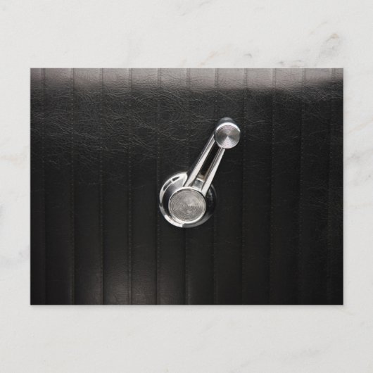 ヴィンテージ車の窓クランク ポストカード (正面)