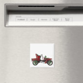 ヴィンテージ車の自動修復車の、白の赤 マグネット (インサイチュ (食洗機))