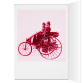 ヴィンテージ車の集まり、ピンクの紫の明るい赤紫色赤 (内側 (左))