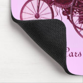 ヴィンテージ車の集まり、紫のピンクの紫の紫の白 マウスパッド (コーナー)