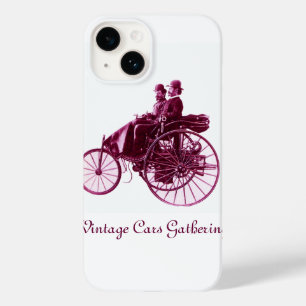 ヴィンテージ車の集まり、紫のピンクの紫の紫の白 Case-Mate iPhone 14ケース