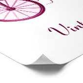 ヴィンテージ車の集まり、紫の紫の紫の白 ポスター (角)