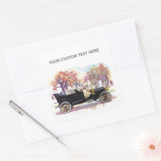 ヴィンテージ車カスタムのシール スクエアシール (封筒)