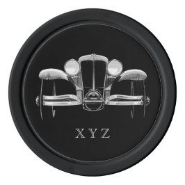 ヴィンテージ車カスタムのモノグラムトランプのポーカーチップ ポーカーチップ