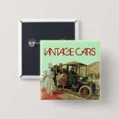 ヴィンテージ車クラシック車の自動回車の復 缶バッジ (正面&裏面)