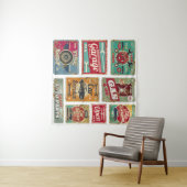 ヴィンテージ車サービスとガソリンスタンドヴィンテージメタル  タペストリー (インサイチュ(横))