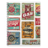 ヴィンテージ車サービスとガソリンスタンドヴィンテージメタル  ノートブック (正面)