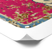 ヴィンテージ車サービスとガソリンスタンドヴィンテージメタル ポスター (角)