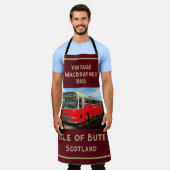 ヴィンテージ車ファン。ビュート島の古いバス エプロン (着用した状態)