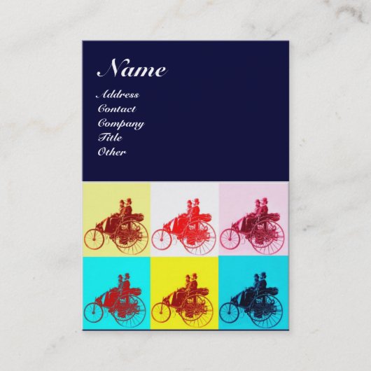 ヴィンテージ車ポップ・アートののアート/自動車修理車の 名刺 (正面)